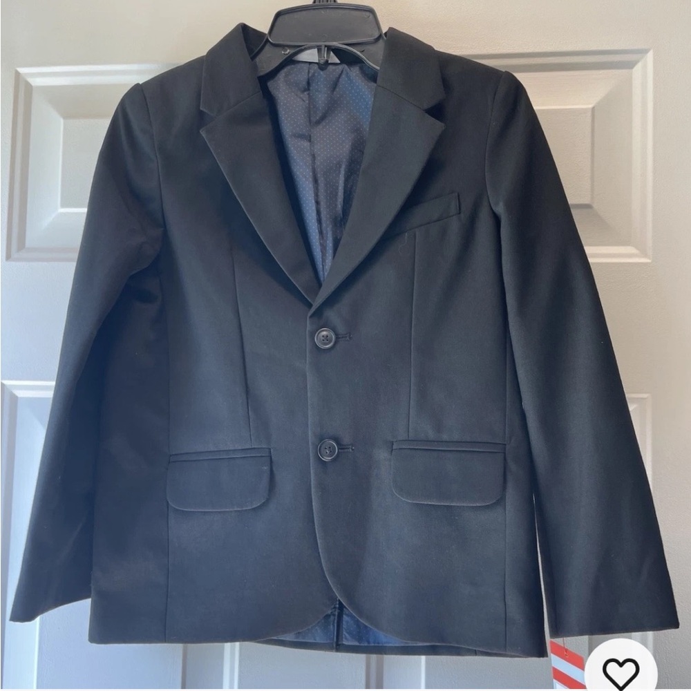 NWT Cat & Jack Boys Black Suit Jacket Size- 8H Sport Coat Blazer 2 Button